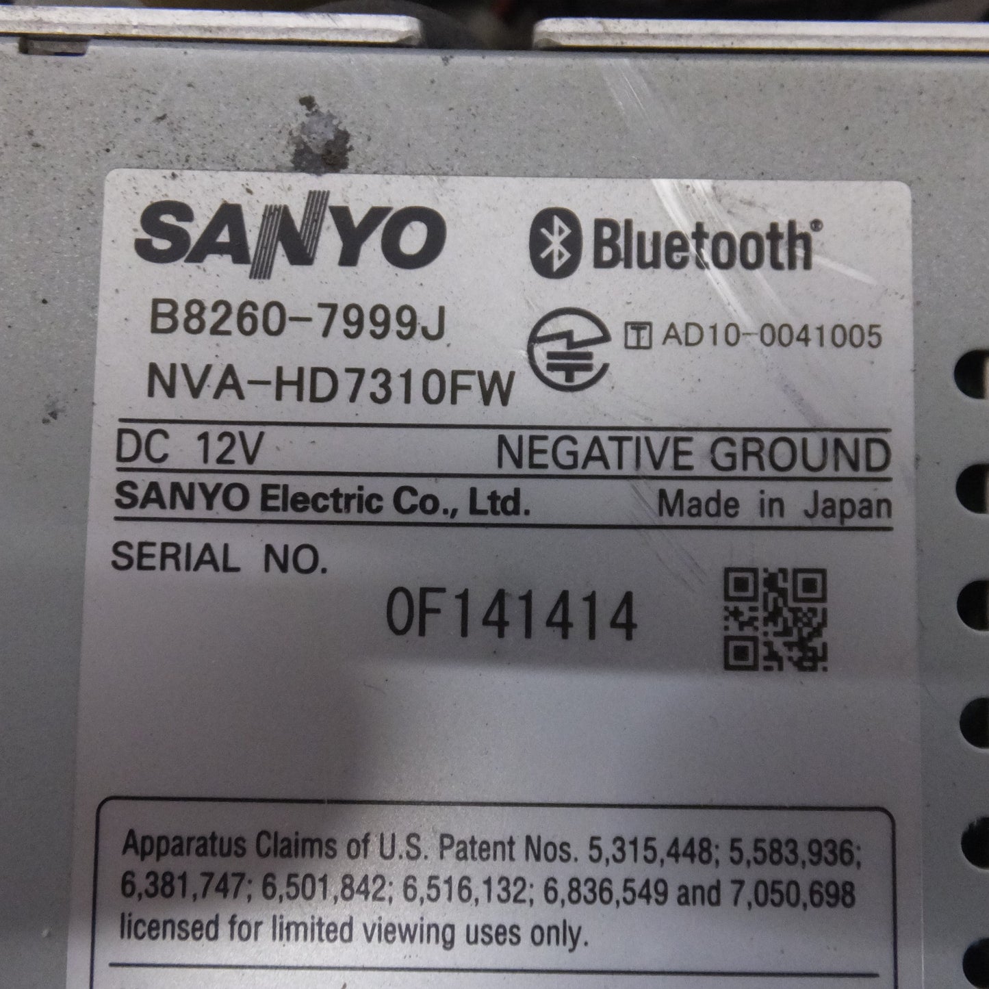 [送料無料] 現状品★SANYO製 日産 純正 オリジナルナビゲーション B8260-7999J NVA-HD7310FW HS310D-W[12]★