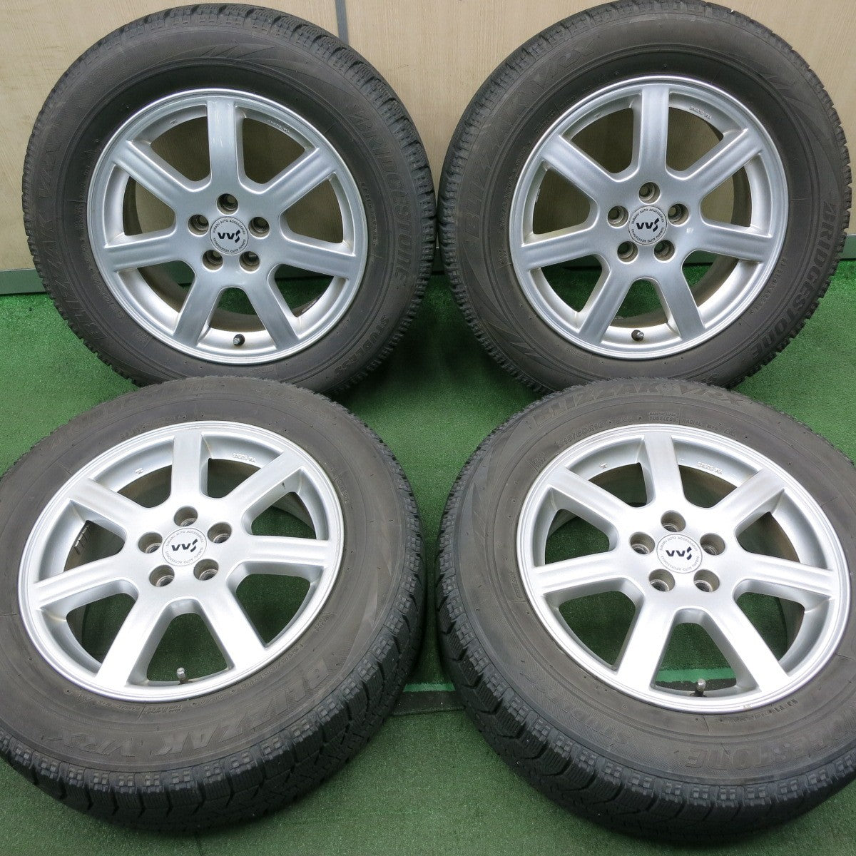 *送料無料* キレイ★スバル フォレスター 純正 OP SAA ENKEI 215/60R16 スタッドレス ブリヂストン ブリザック VRX PCD100/5H★4051811NJス