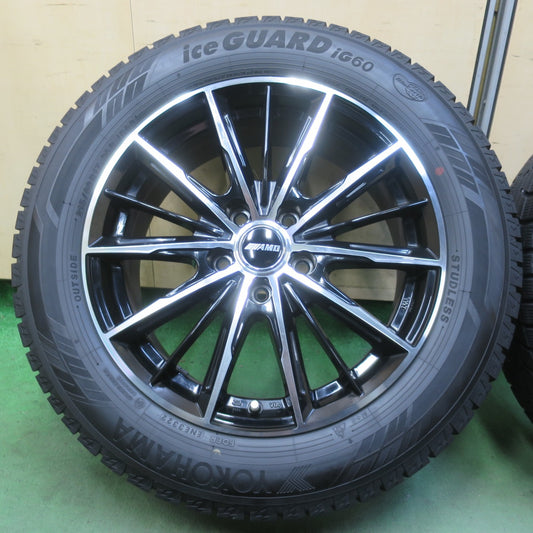 バリ溝!22年!9.5分◎スタッドレス 215/60R17 ヨコハマ アイスガード iG60 AMD G-Line SP Gライン 17インチ PCD114.3/5H◎6100803イス