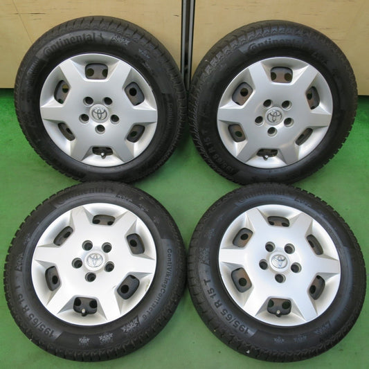 超バリ溝！9.5分以上★トヨタ ノア ヴォクシー 純正 スチール 195/65R15 スタッドレス コンチネンタル コンチバイキング コンタクト6 15インチ PCD114.3/5H★5022709イス