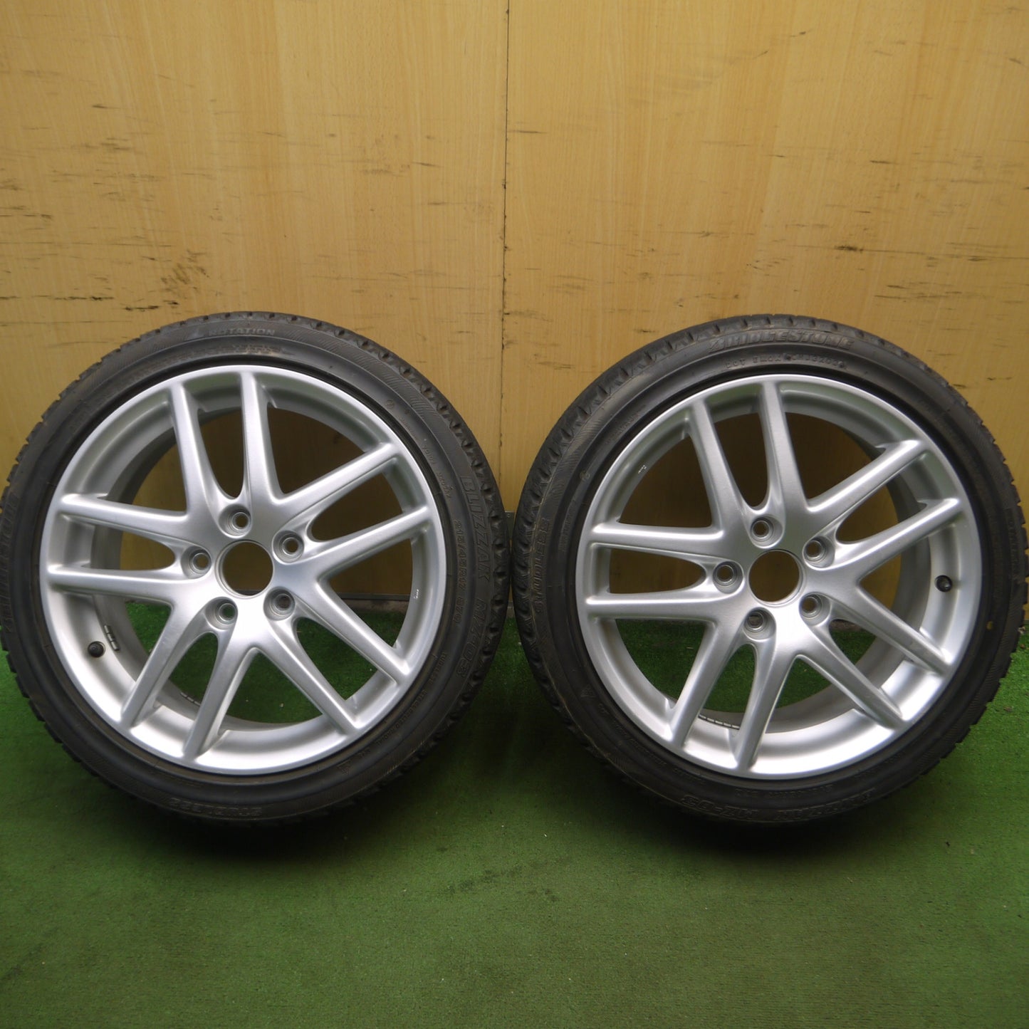 *送料無料* キレイ★ホンダ CL7 アコード ユーロR 純正 215/45R17 スタッドレス ブリヂストン ブリザック MZ-03 17インチ PCD114.3/5H★4061008Hス