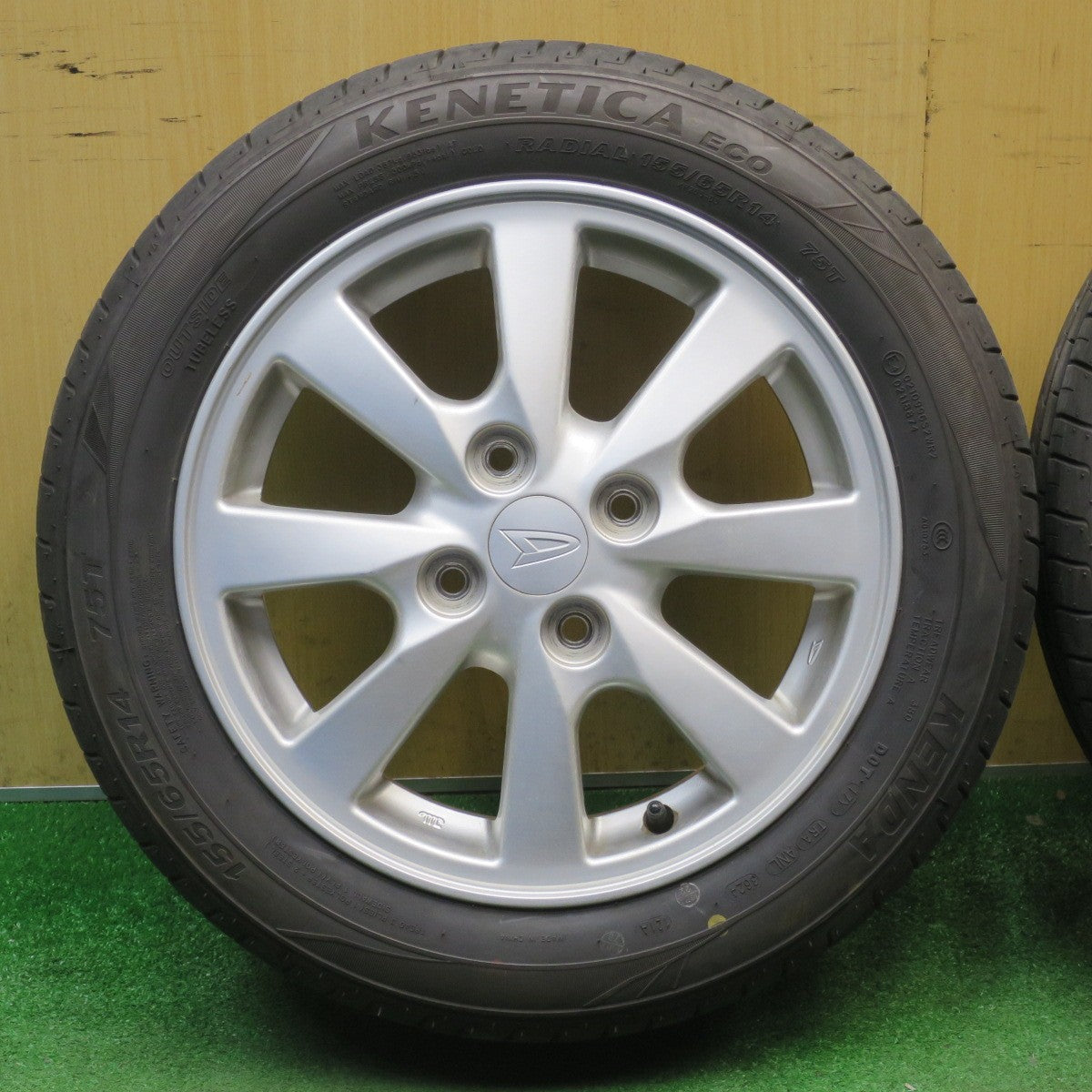 4本価格！24年★ダイハツ タント ムーヴ 等 純正 155/65R14 ケンダ KENETICA ECO 14インチ PCD100/4H★6032404NJノ