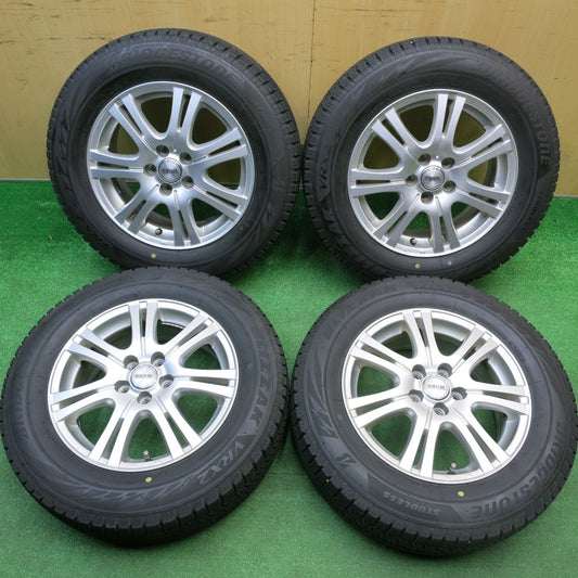バリ溝！23年！キレイ！8.5分★プリウス 等 195/65R15 スタッドレス ブリヂストン ブリザック VRX2 REVERLINE リバーライン 15インチ PCD100/5H★5112014HAス