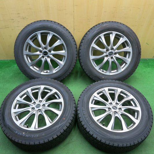 超バリ溝!24年!キレイ!9.5分以上★XV フォレスター 等 225/60R17 スタッドレス ダンロップ ウインターマックス SJ8 SJ8+ BALMINUM バルミナ 17インチ PCD100/5H★5051603AKス