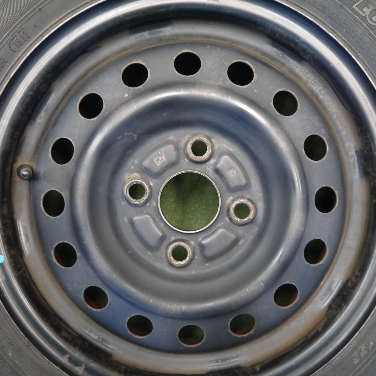 4本価格！22年★スズキ ワゴンR 純正 スチール 155/65R14 グッドイヤー EfficientGrip ECO hybrid EG01 14インチ PCD100/4H★6051808Hノ
