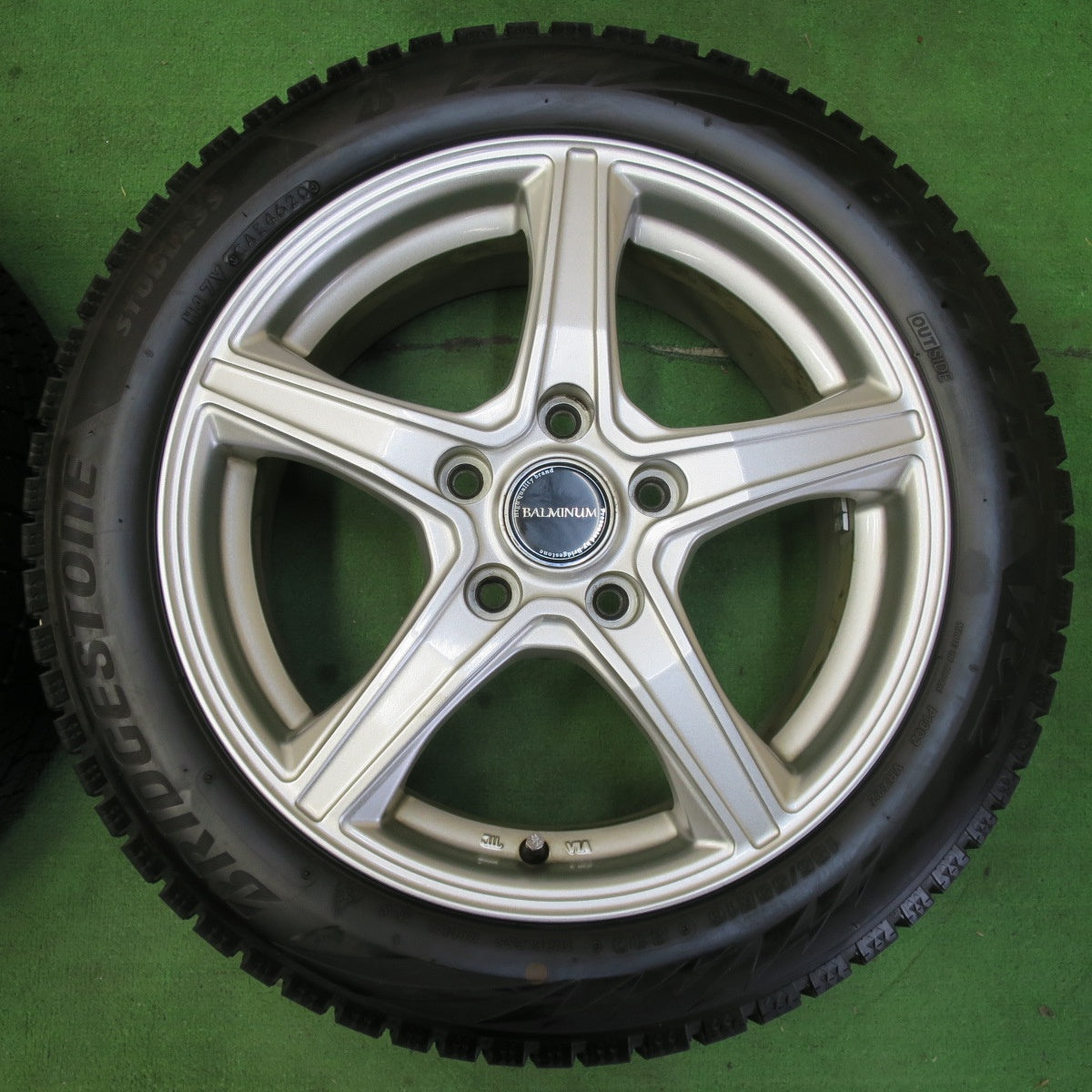 [送料無料] バリ溝！20年！キレイ！ほぼ10分★スタッドレス 185/55R16 ブリヂストン ブリザック VRX2 BALMINUM バルミナ 16インチ PCD114.3/5H★4102205イス
