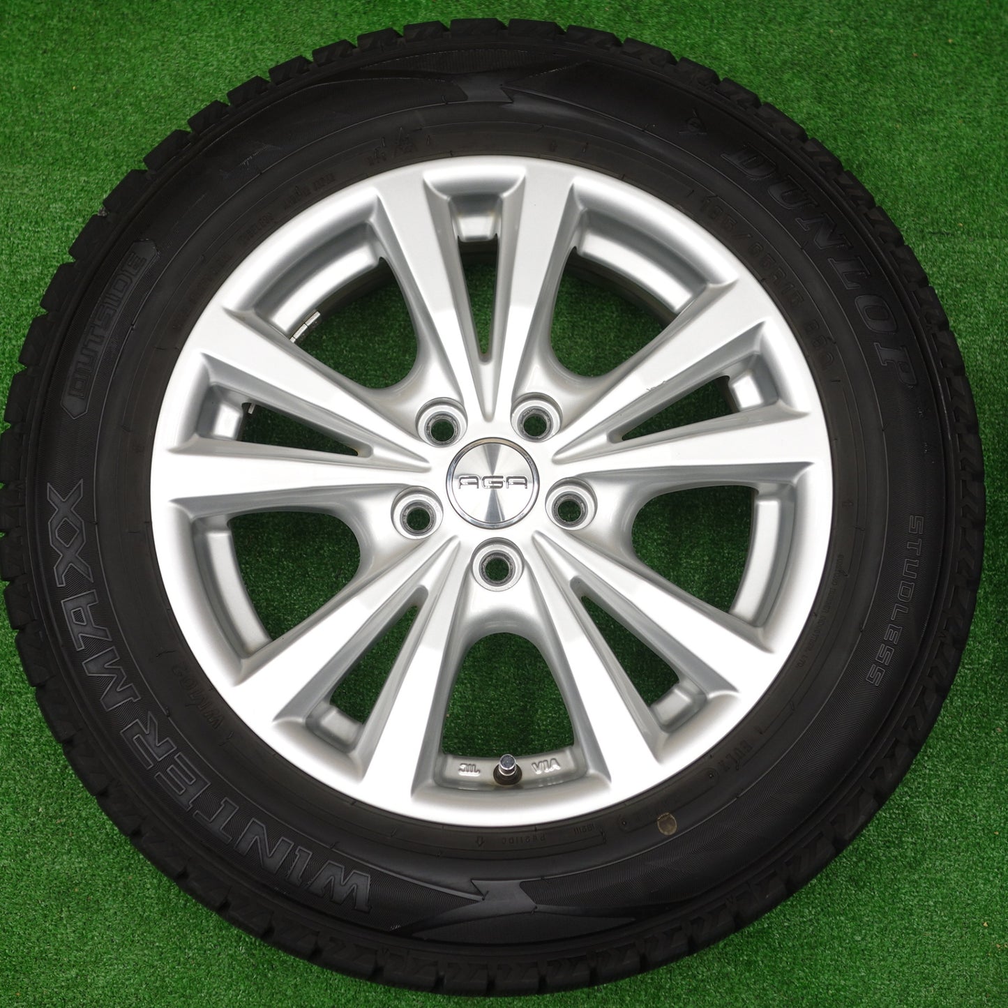 バリ溝！キレイ！9分★ワーゲン アウディ 等 AGA Dorf 185/65R15 スタッドレス ダンロップ ウインターマックス WM02 15インチ ドルフ PCD100/5H★5120401KTス