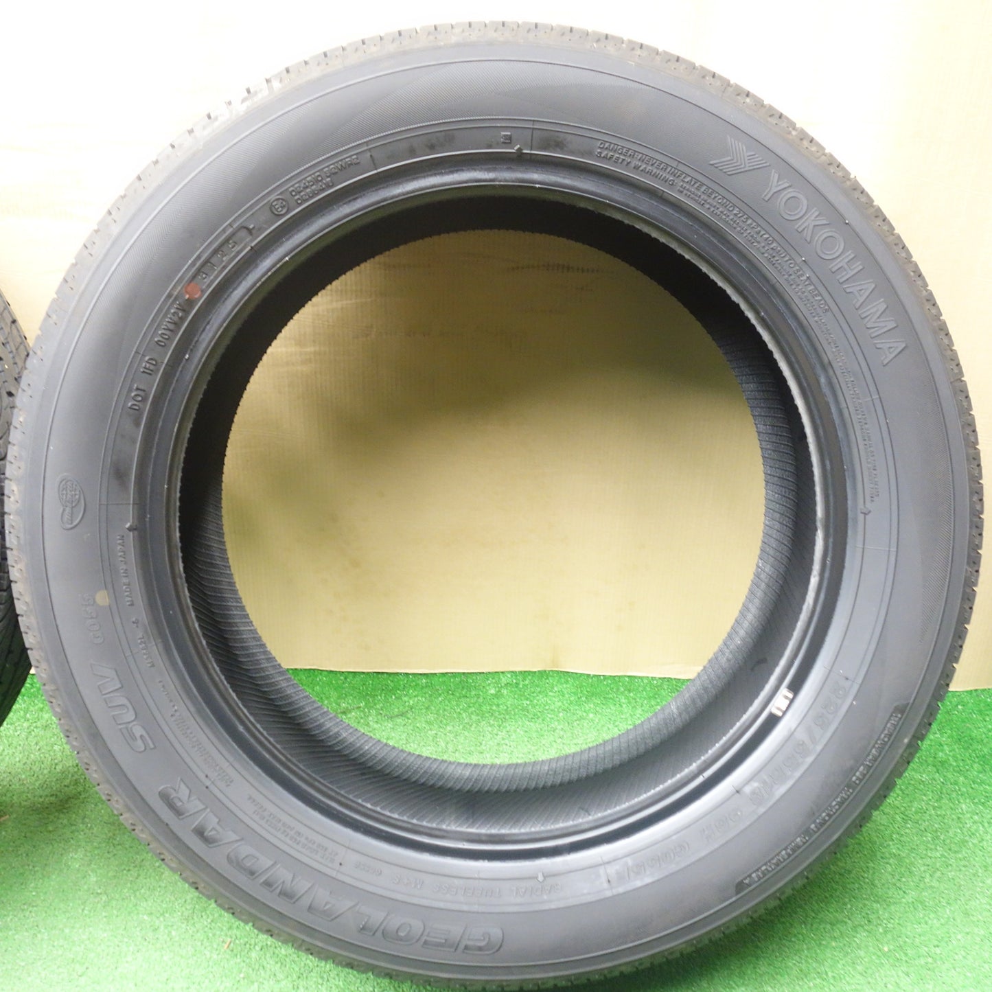 バリ溝！25年！ほぼ10分★225/55R18 ヨコハマ ジオランダー SUV G055 G055E タイヤ 18インチ デリカ D:5 フォレスター レイバック ZR-V 等★6013104KTノタ