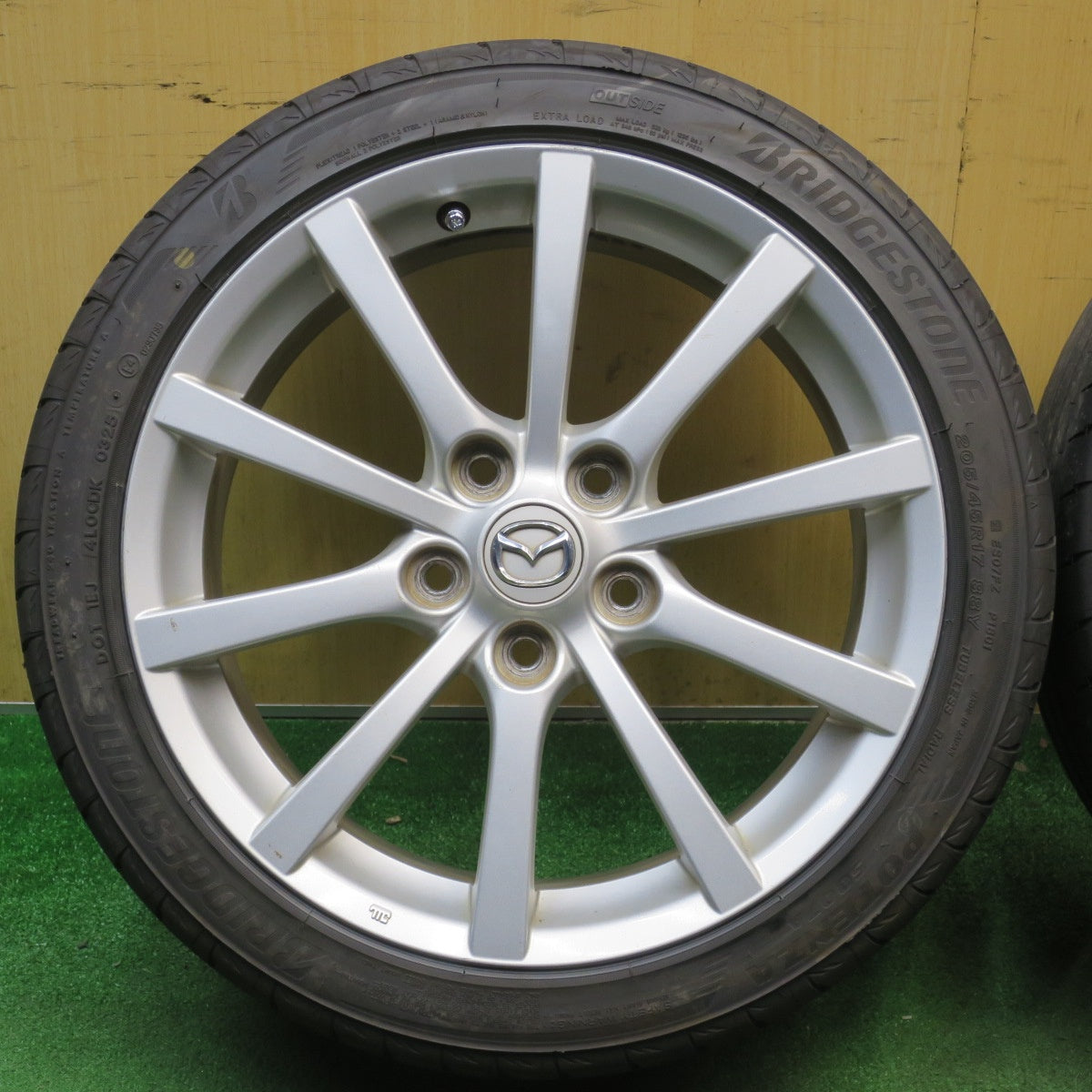 バリ溝！25年！9分★マツダ NC ロードスター 純正 205/45R17 ブリヂストン ポテンザ S007A 17インチ PCD114.3/5H★6032406NJノ