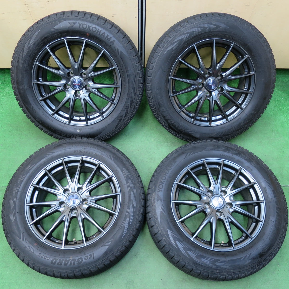 [送料無料] バリ溝！20年！キレイ！9分★スタッドレス 225/65R17 ヨコハマ アイスガード G075 VELVA SPORTZ ヴェルヴァ 17インチ PCD114.3/5H★4120310イス