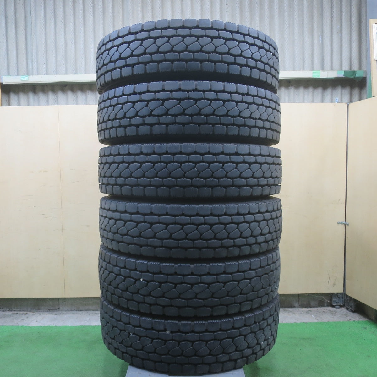 バリ溝！26年！9.5分！6本◎トラック タイヤ 225/80R17.5 123/122L ブリヂストン エコピア M801 Ⅱ ミックス オールシーズン 17.5インチ◎6092902イスタ