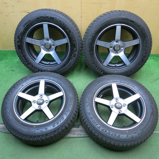 バリ溝！22年！キレイ！9.5分★STEALTH RACING SPEC-02 195/65R15 スタッドレス トーヨー オブザーブ GIZ2 ステルス レーシング 15インチ PCD100/4H★5100403HAス