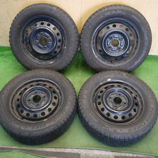 バリ溝！22年！9.5分以上◎スタッドレス 155/65R13 トーヨー オブザーブ GIZ2 スチール ホイール 13インチ PCD100/4H◎6082103Hス