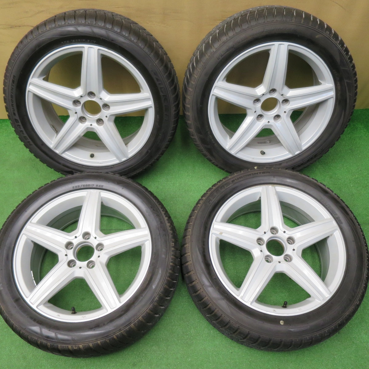 ほぼ未使用★ベンツ 等 EURO FORSCH 225/50R17 スタッドレス ファルケン HS449 EUROWINTER ユーロフォルシュ 17インチ PCD112/5H★6040303NKス