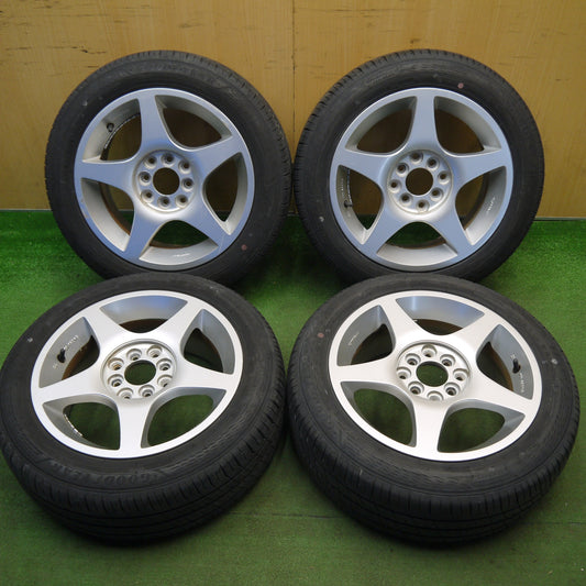 バリ溝！24年！9.5分★185/55R15 グッドイヤー EfficientGrip ECO EG02 社外 アルミ 15インチ PCD100 114.3/4H マルチ★6032310Hノ