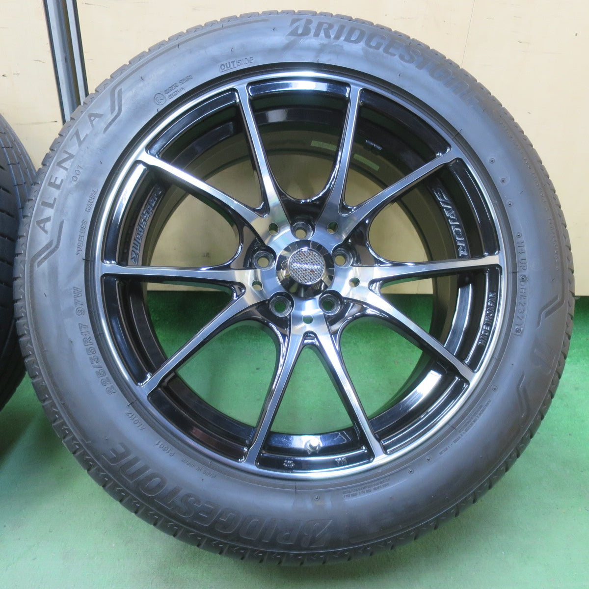 バリ溝！キレイ！9.5分★XV 等 WedsSport SA-10R 225/55R17 ブリヂストン アレンザ 001 ウェッズスポーツ 17インチ PCD100/5H★6051001イノ
