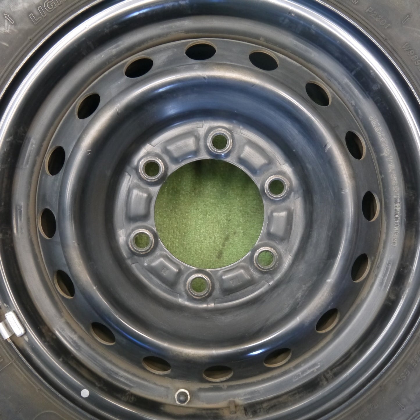 バリ溝！24年！9.5分◎トヨタ ハイエース 純正 スチール 185/75R15 106/104N スタッドレス ブリヂストン ブリザック W989 15インチ PCD139.7/6H◎6061008Hス
