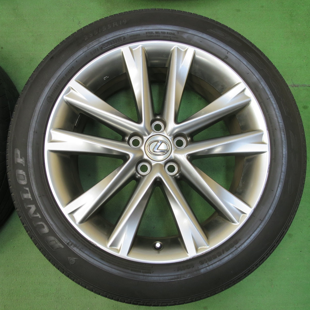 [送料無料] バリ溝！21年！9分★レクサス RX Fスポーツ 純正 235/55R19 ダンロップ SPスポーツ 270 19インチ PCD114.3/5H★5031801イノ
