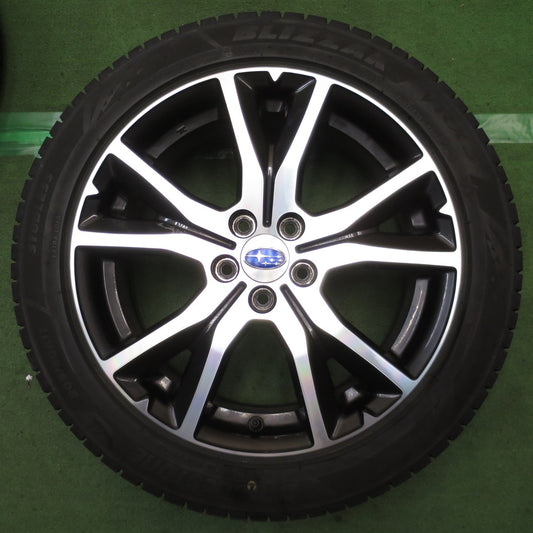 バリ溝!24年!キレイ!9.5分◎スバル インプレッサ スポーツ 純正 205/50R17 スタッドレス ブリヂストン ブリザック VRX3 17インチ PCD100/5H◎6090904NJス