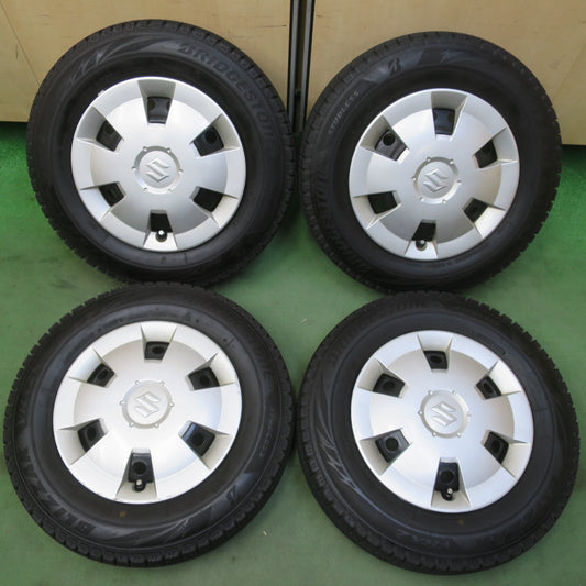 バリ溝！23年！8.5分★スズキ ワゴンR 純正 スチール 145/80R13 スタッドレス ブリヂストン ブリザック VRX2 13インチ PCD100/4H★6043018イス