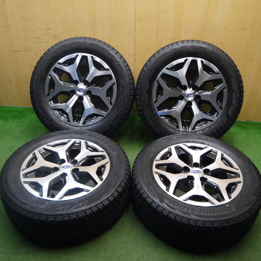 バリ溝！キレイ！9分★スバル SK フォレスター 純正 ENKEI 225/60R17 スタッドレス ブリヂストン ブリザック DM-V2 17インチ エンケイ PCD114.3/5H★5070903Hス