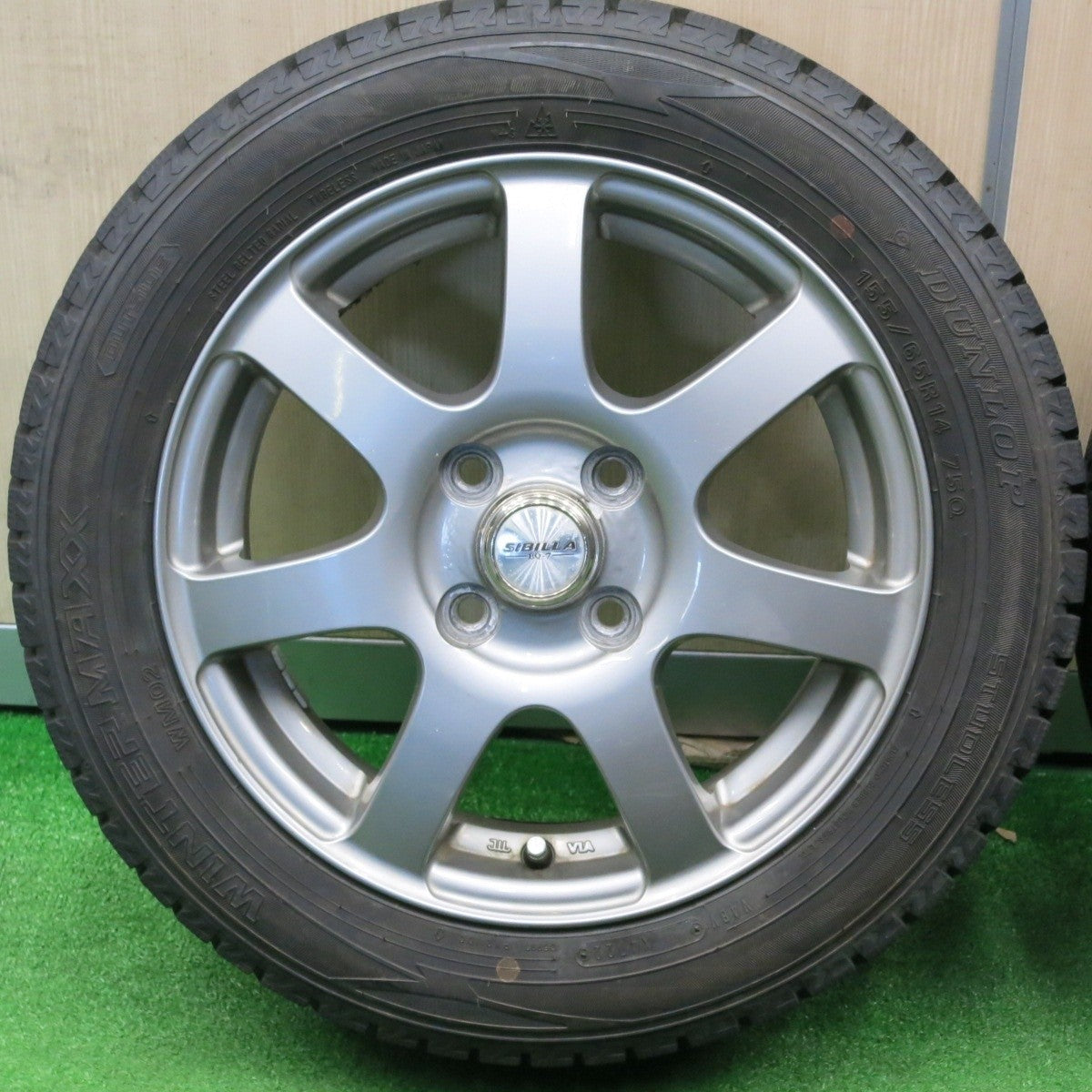 バリ溝！23年！9.5分以上★スタッドレス 155/65R14 ブリヂストン ブリザック VRX2 ダンロップ ウインターマックス WM02 SIBILLA EQ-7 シビラ 14インチ PCD100/4H★4120704NJス
