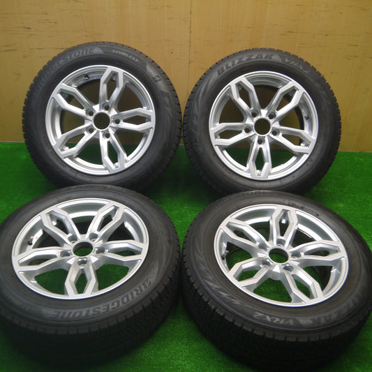 *送料無料* バリ溝！キレイ！9分★BMW 等 AGA TAS 205/60R16 スタッドレス ブリヂストン ブリザック VRX2 16インチ PCD120/5H★4080504Hス