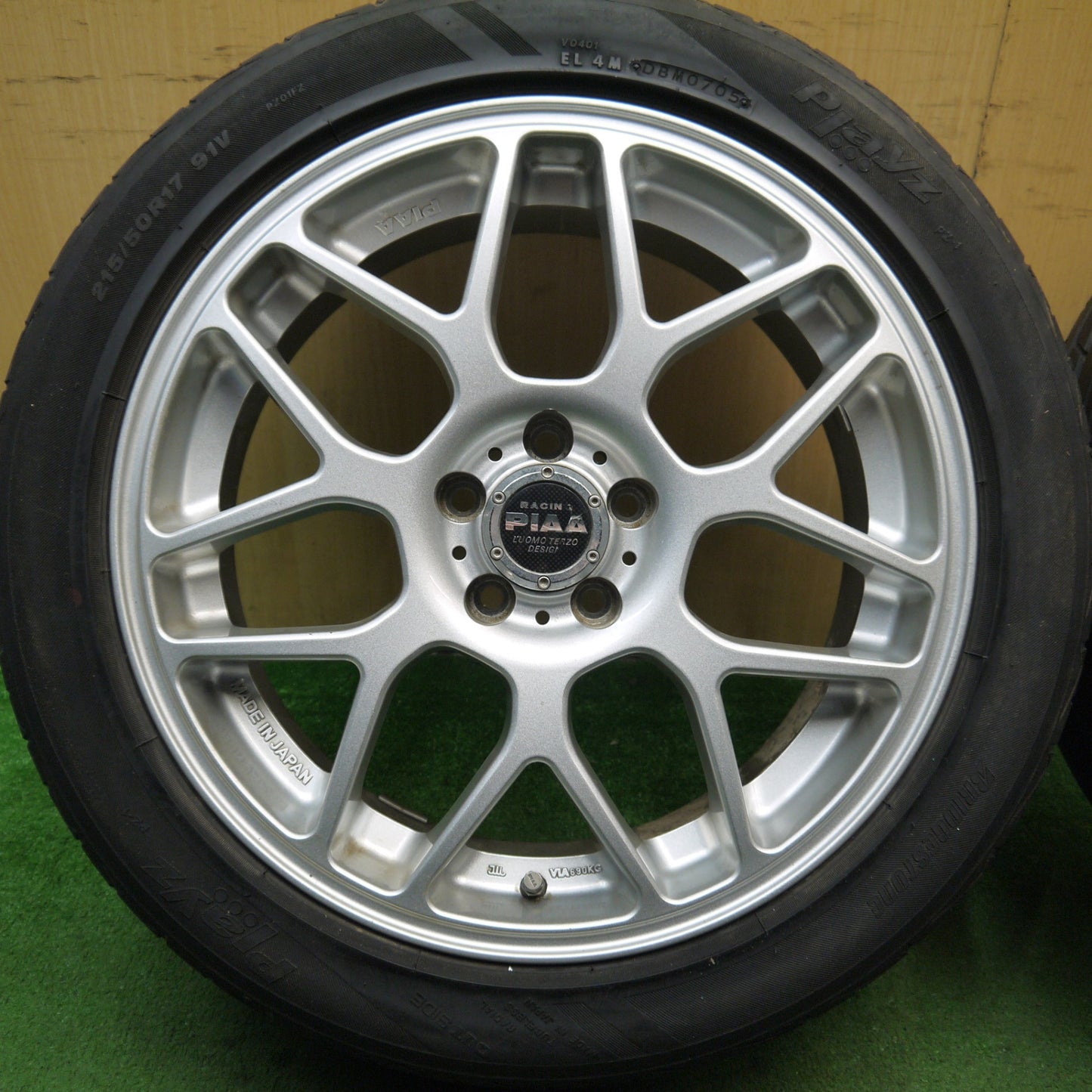キレイ★86 BRZ 等 215/50R17 ブリヂストン プレイズ PZ-1 RACING PIAA SUPER MESH MOMO ピア 17インチ PCD100/5H★5070101Hノ