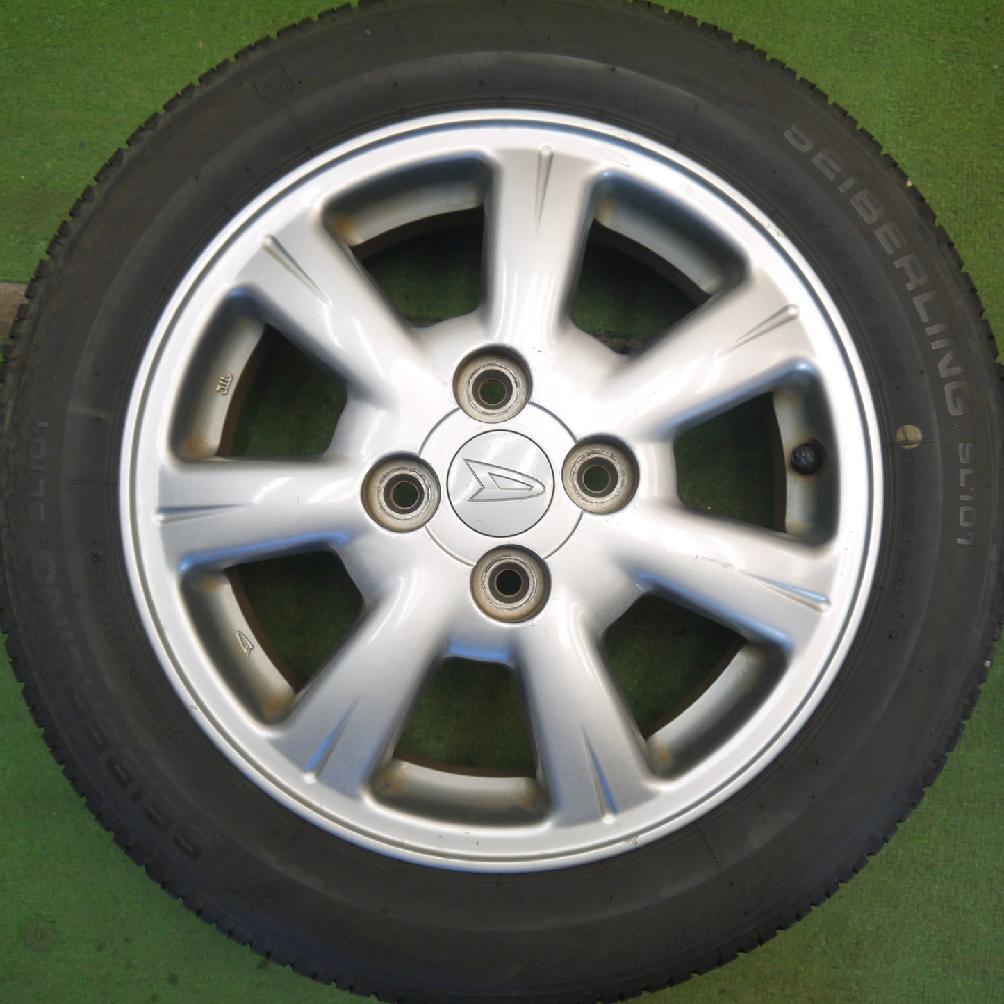 バリ溝！25年！8.5分◎ダイハツ タント ムーヴ ミラ 等 純正 155/65R14 セイバーリング SL101 14インチ PCD100/4H◎6071701Hノ
