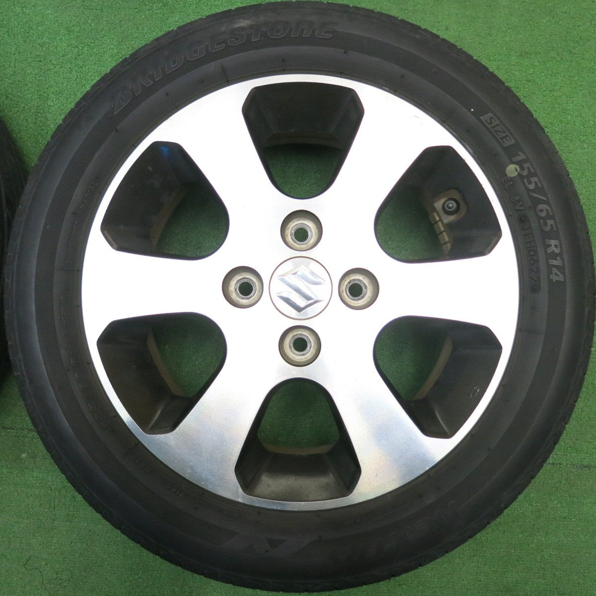 4本価格！22年★スズキ MH22S ワゴンR 純正 155/65R14 ブリヂストン ネクストリー エコピア 14インチ PCD100/4H★6022606HAノ