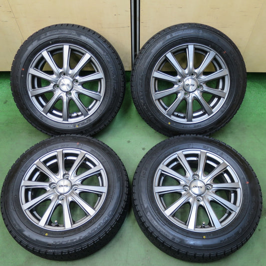 バリ溝！キレイ！9.5分★スタッドレス 165/70R14 グッドイヤー アイスナビ ZEA2 D.O.S. DOS 社外 アルミ 14インチ PCD100/4H★5122602TTス