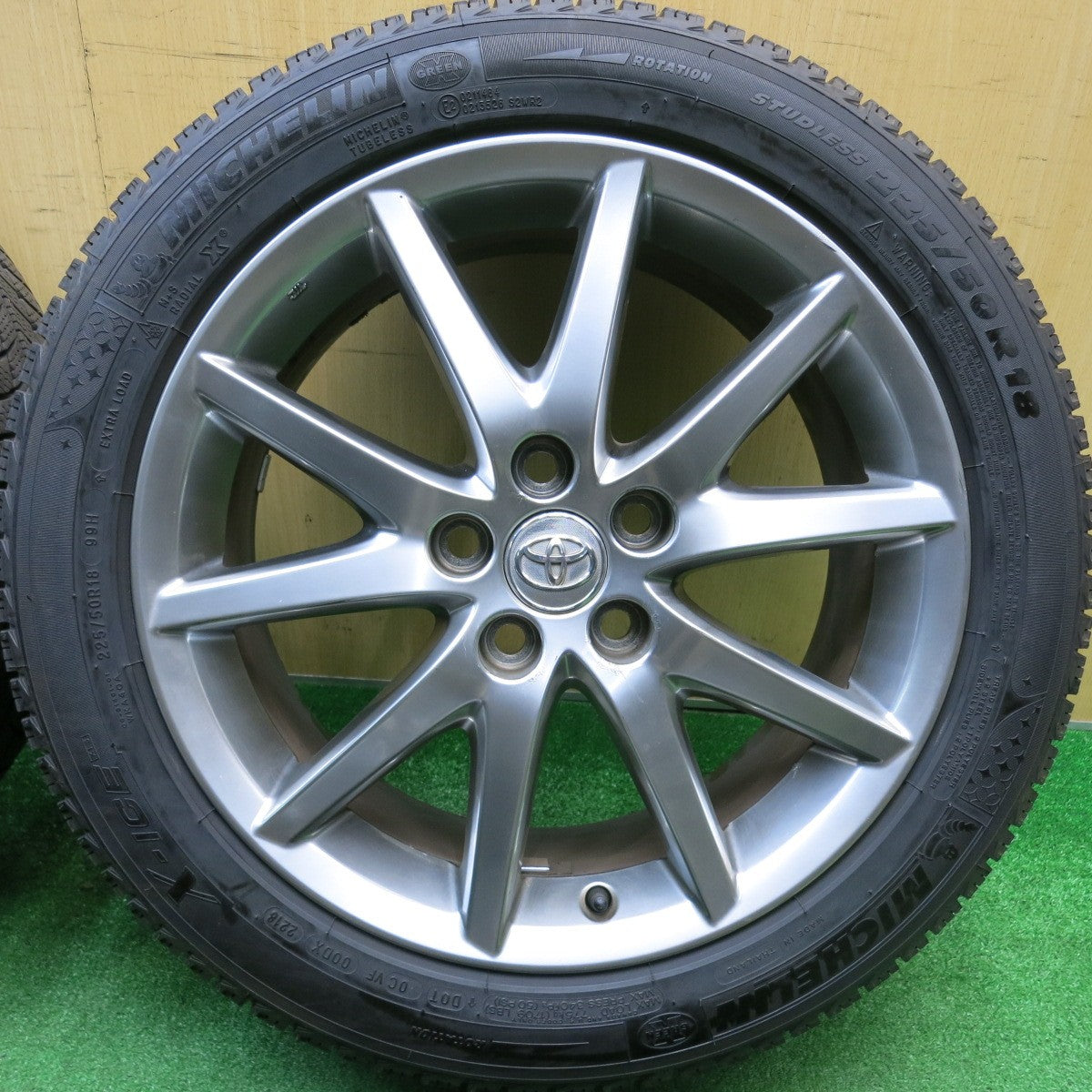 バリ溝！9分★トヨタ 50系 エスティマ アエラス 純正 225/50R18 スタッドレス ミシュラン X-ICE SNOW 18インチ PCD114.3/5H★5120406HAス