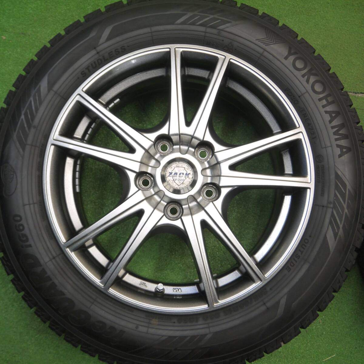 バリ溝！21年！キレイ！ほぼ10分★スタッドレス 205/60R16 ヨコハマ アイスガード iG60 ZACK JP-115 MONZA ザック 16インチ PCD114.3/5H★5011515Hス