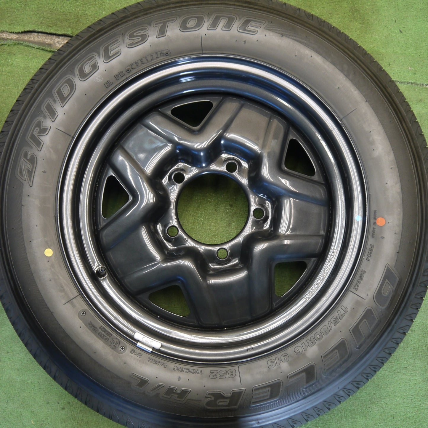 新車外し！26年◎スズキ JB64 W ジムニー 純正 スチール 175/80R16 ブリヂストン デューラー H/L 852 DUELER 16インチ PCD139.7/5H◎6072203Hノ