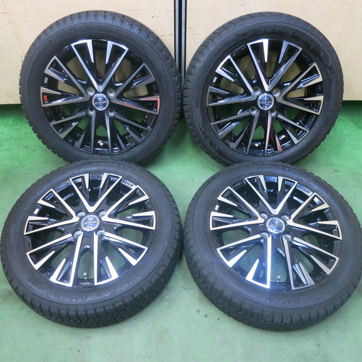 バリ溝！21年！キレイ！9分★スタッドレス 165/60R15 トーヨー オブザーブ GIZ2 SMACK ENKEI AME スマック エンケイ 15インチ ハスラー ソリオ 等 PCD100/4H★5112702SKス