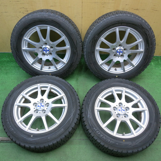 バリ溝！9.5分◎シエンタ 等 185/65R15 スタッドレス ダンロップ ウインターマックス WM01 GMach 15インチ PCD100/5H◎6061304HAス