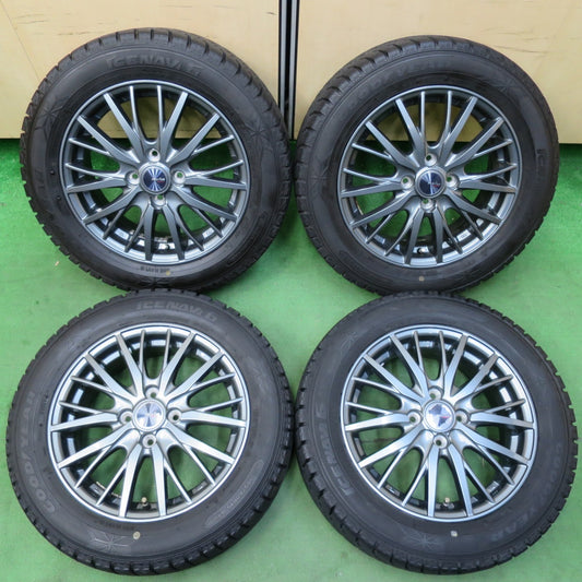 [送料無料] バリ溝！キレイ！ほぼ10分★スタッドレス 185/60R15 グッドイヤー アイスナビ6 ravrion RM01 ラブリオン 15インチ PCD100/4H★4110303イス