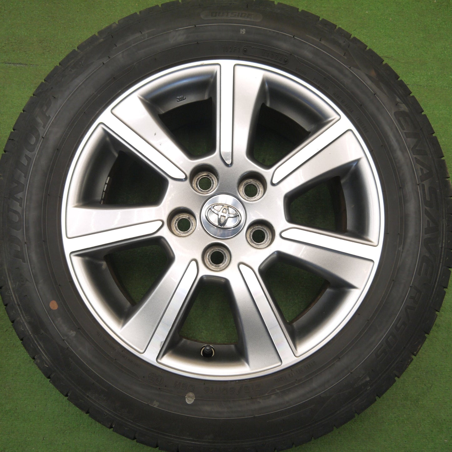 バリ溝！24年！9.5分★トヨタ マークX ジオ 純正 215/60R16 ダンロップ エナセーブ RV505 16インチ PCD114.3/5H★6040314Hノ