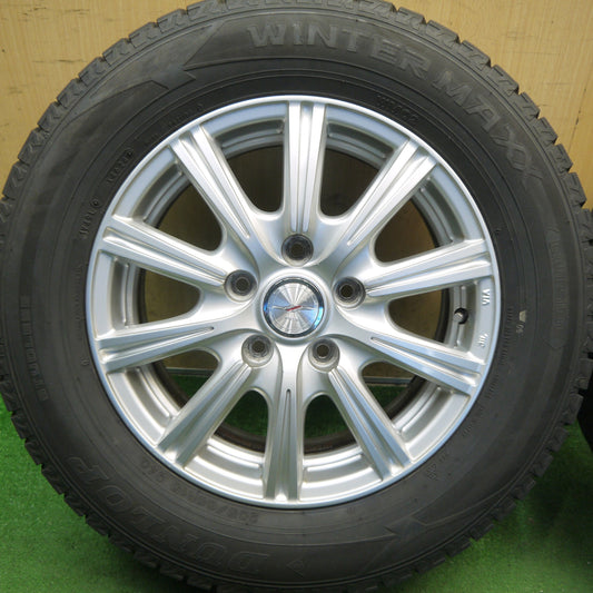 バリ溝!24年!キレイ!9.5分◎スタッドレス 205/65R15 ダンロップ ウインターマックス WM02 JOKER ジョーカー 15インチ PCD114.3/5H◎6090701Hス