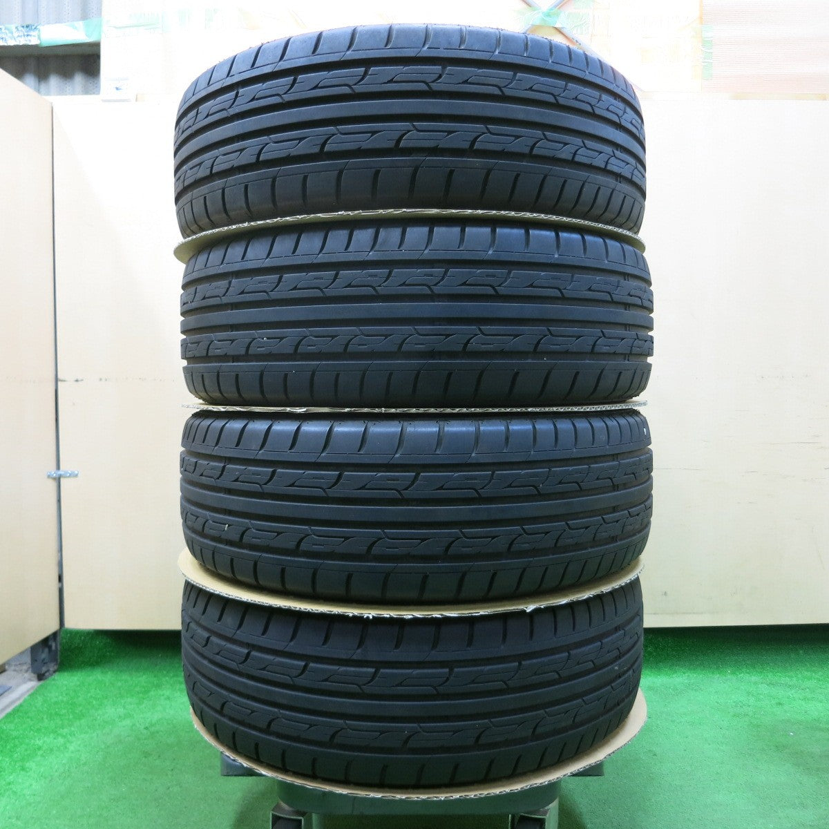 *送料無料* バリ溝！22年！9.5分★三菱 ギャランフォルティス 純正 215/45R18 ナンカン GREEN/SPORT 18インチ PCD114.3/5H★4033009イノ