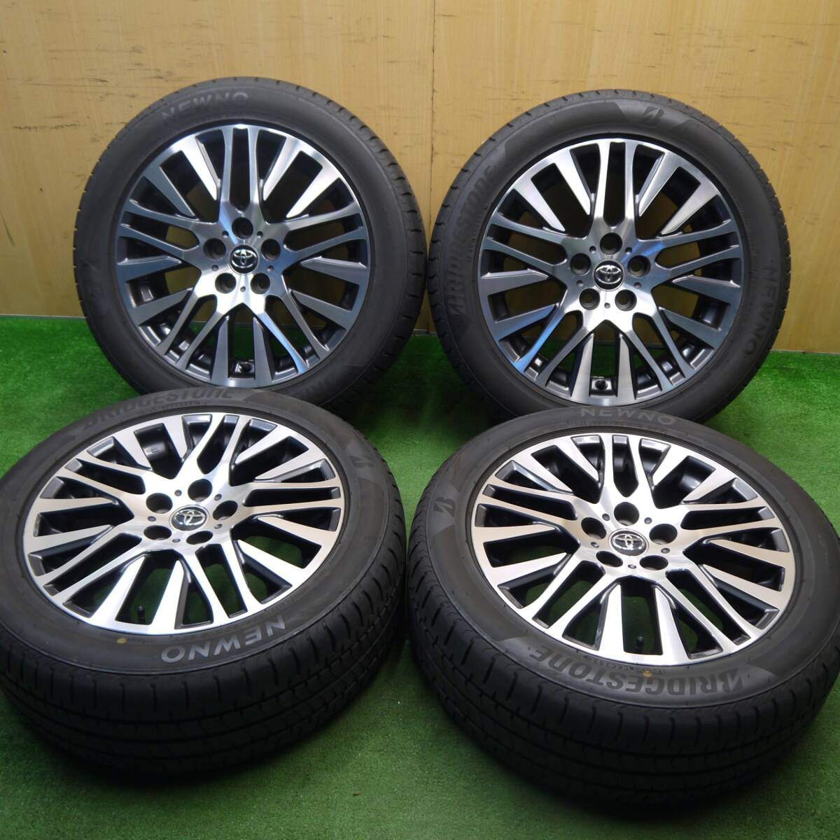 バリ溝 24年 9.5分★トヨタ 30系 ヴェルファイア アルファード SC ZG 純正 235/50R18 ブリヂストンNEWNO PCD114.3/5H★5040707Hノ