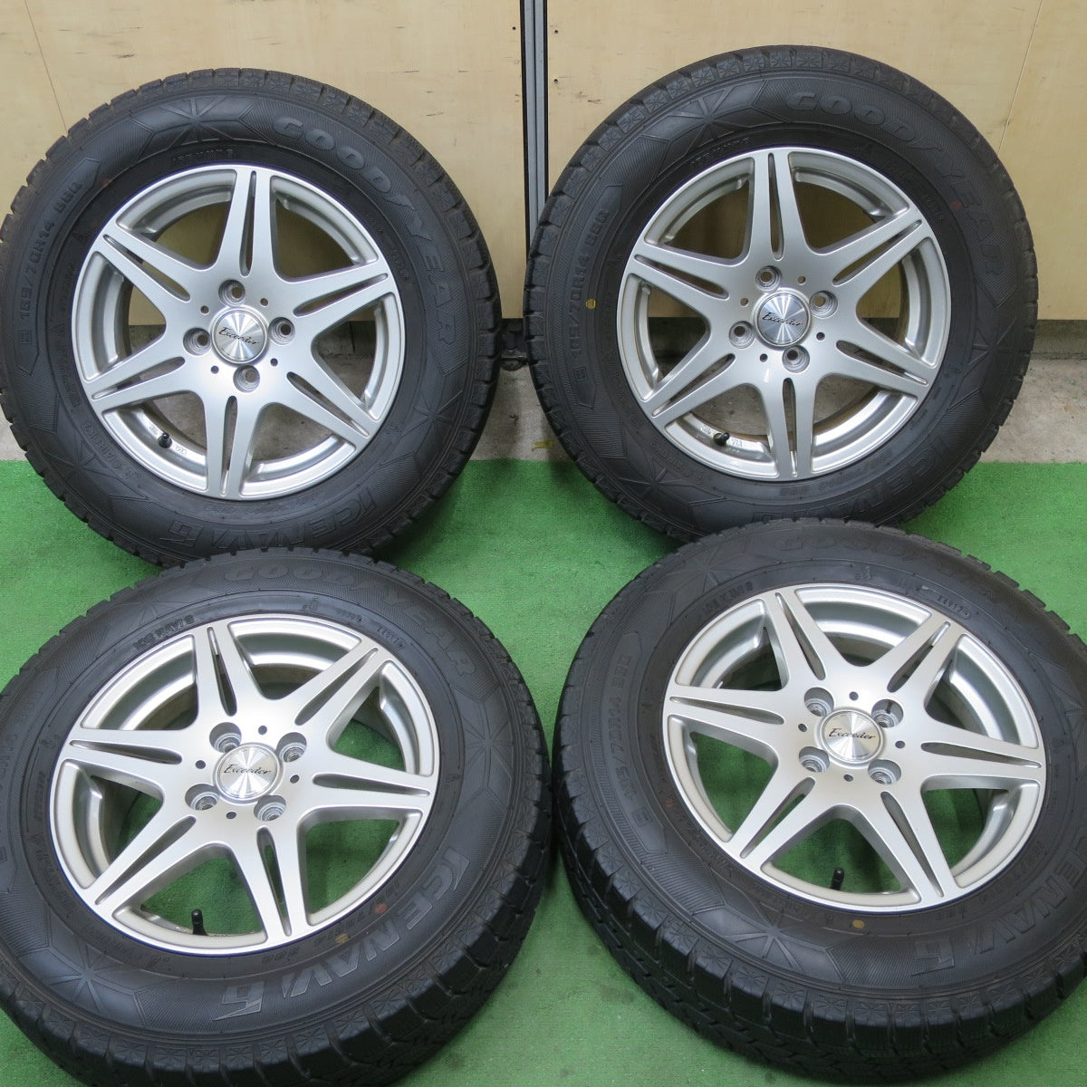 4本価格★スタッドレス 185/70R14 グッドイヤー アイスナビ6 Exceeder エクシーダー 14インチ PCD100/4H★5052302TTス