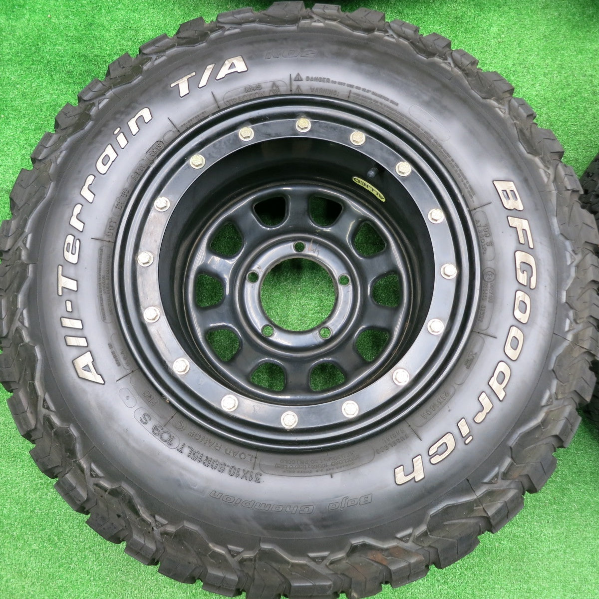 *送料無料* ビードロック付！バリ溝！9分★デイトナ ダッジ ラムバン 30×9.50R15 31×10.50R15 BFグッドリッチ All-Terrain T/A KO2 DAYTONA PCD139.7/5H★4081001HAノ