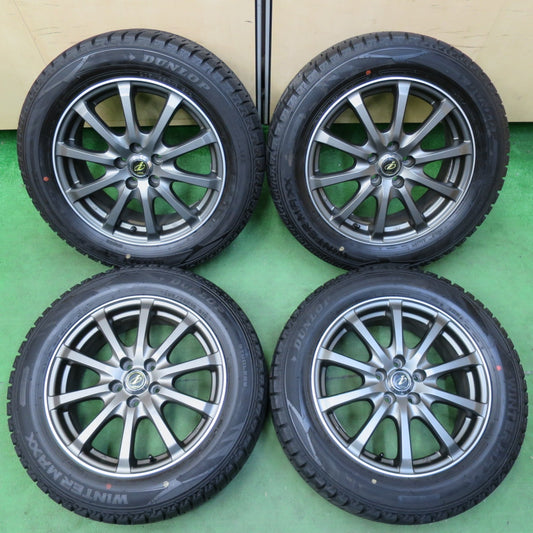 [送料無料] バリ溝！21年！キレイ！9.5分★インプレッサ等 205/55R16 スタッドレス ダンロップ ウインターマックス WM02 INPERIO インペリオ PCD100/5H★4103103イス