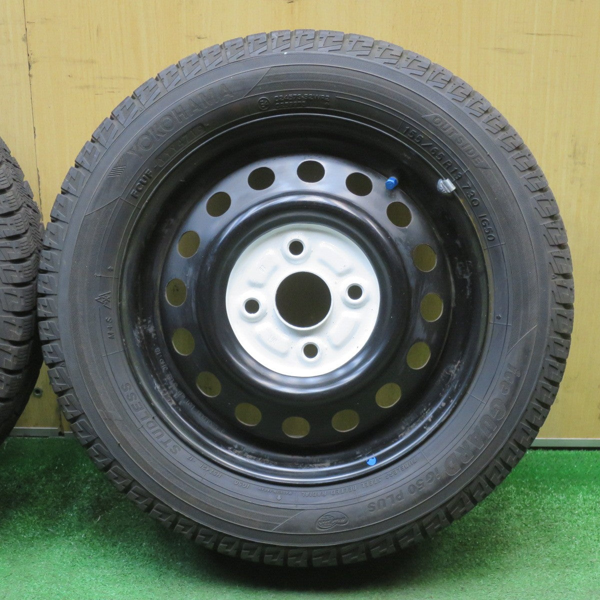 バリ溝！9.5分以上★スタッドレス 155/65R13 ヨコハマ アイスガード iG50 プラス スチール ホイール 13インチ PCD100/4H★6032201NJス
