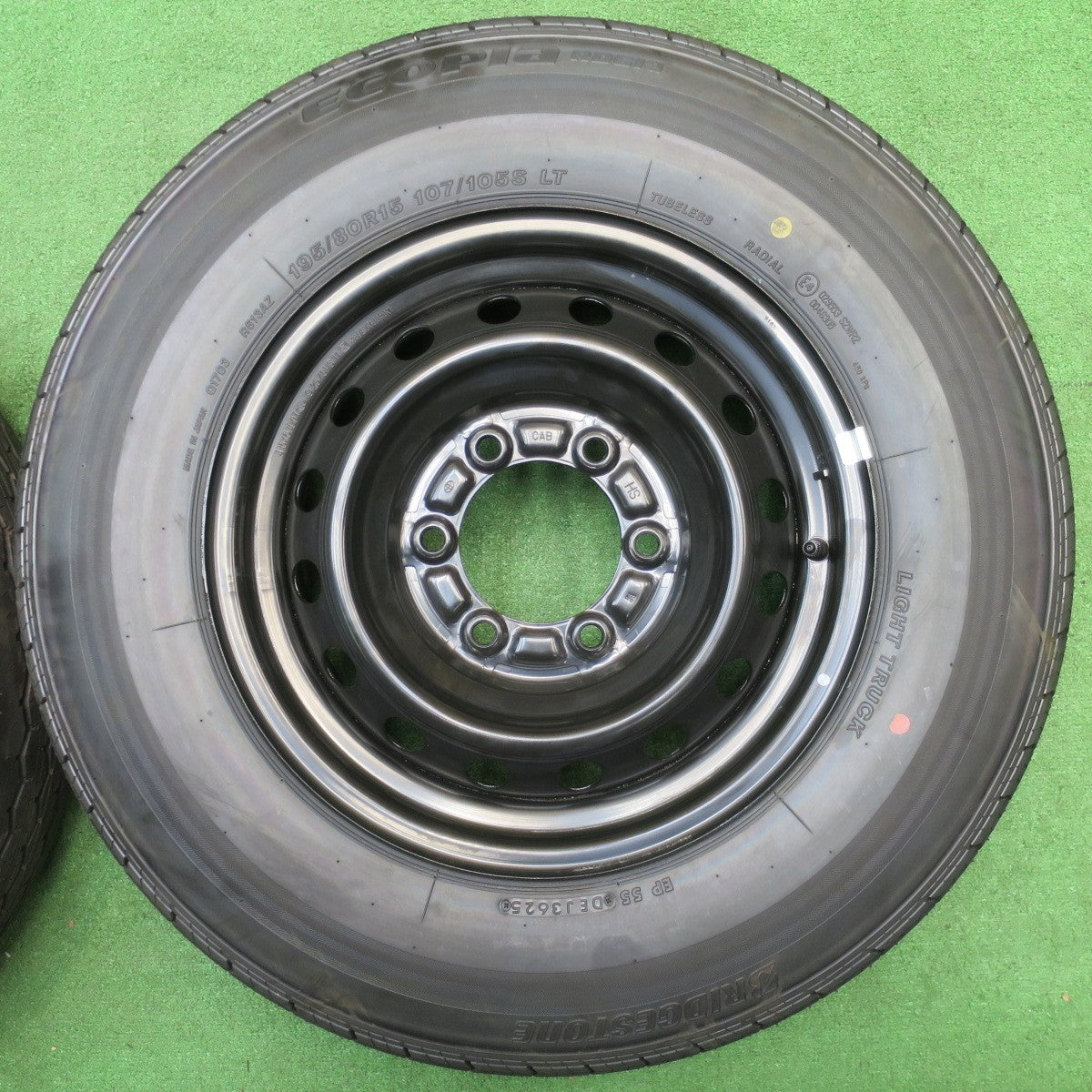 新車外し！25年★トヨタ ハイエース 純正 スチール 195/80R15 107/105S ブリヂストン エコピア RD613 15インチ PCD139.7/6H★5121809NJノ