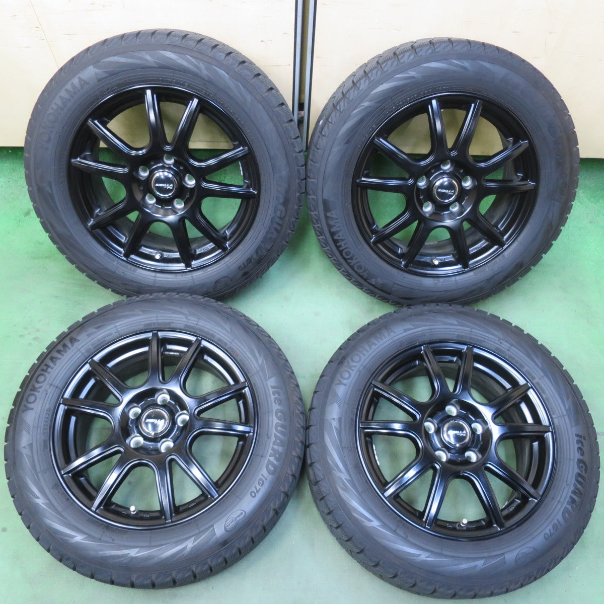 バリ溝！22年！キレイ！9.5分★スタッドレス 205/60R16 ヨコハマ アイスガード iG70 SIBILLA NEXT PX シビラ ネクスト 16インチ PCD114.3/5H★6033007イス