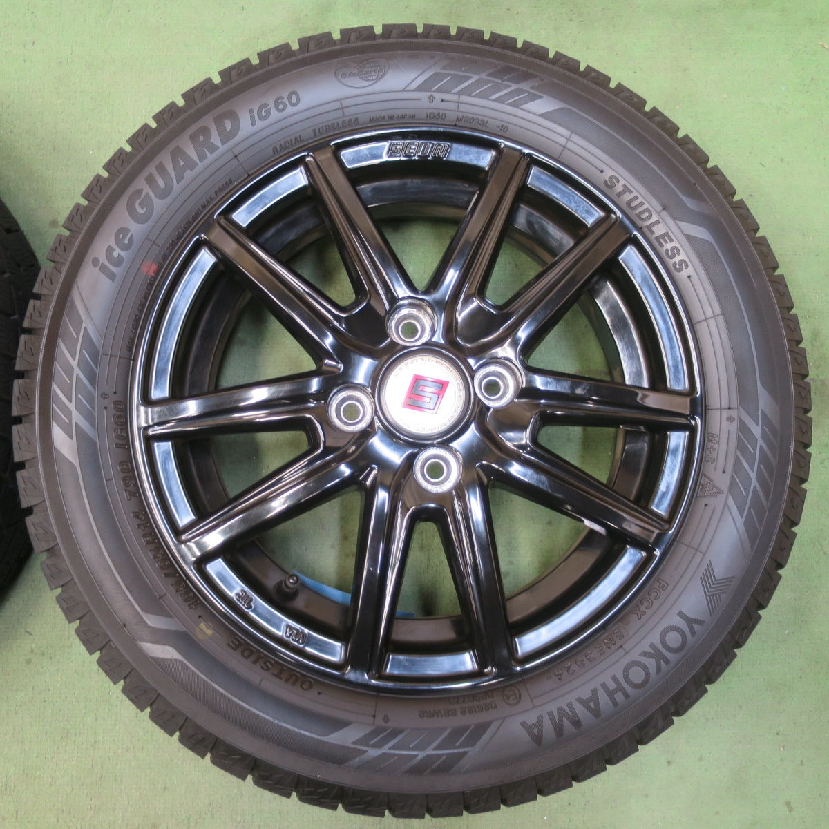バリ溝！24年！ほぼ10分◎スタッドレス 165/65R14 ヨコハマ アイスガード iG60 SEIN ザイン 14インチ PCD100/4H◎6091102イス