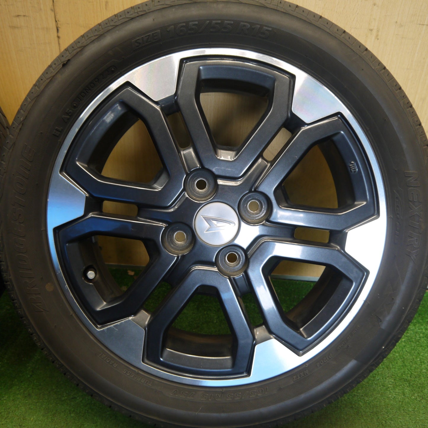 キレイ！22年★ダイハツ ウェイク 純正 165/55R15 ブリヂストン ネクストリー エコピア 15インチ PCD100/4H★6052004Hノ
