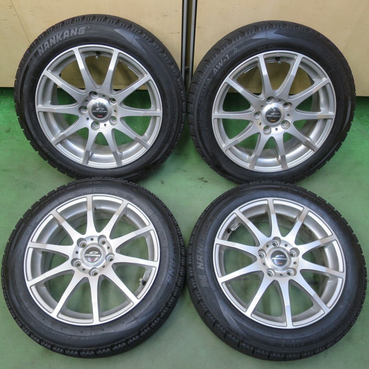 バリ溝！24年！9.5分以上◎スタッドレス 175/60R16 ナンカン アイス アクティバ AW-1 SCHNEIDER シュナイダー 16インチ PCD114.3/5H◎6072704イス